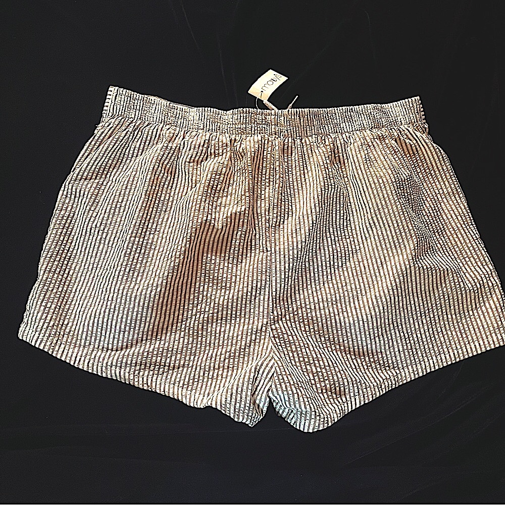 Bill Blass Vintage Men's Striped Seersucker Bathing Trunks/Shorts - NWT